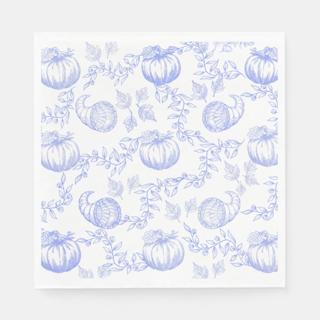 Serviette En Papier Toile bleue (Devant)