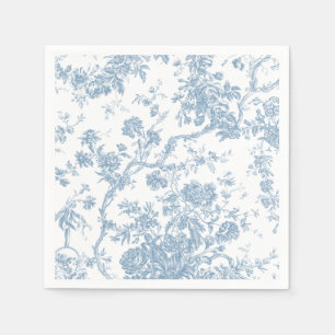 Serviette En Papier Toile bleue de Jouy papier Napkin