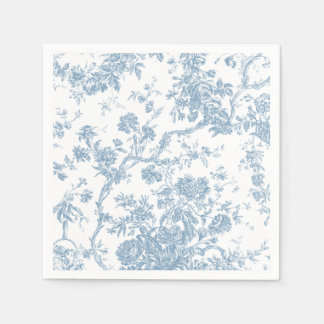 Serviette En Papier Toile bleue de Jouy papier Napkin