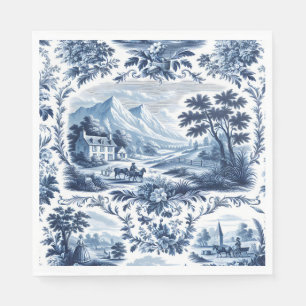 Serviette En Papier Toile Bleue Pays Français