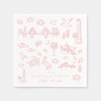 Toile Charleston en Napkin rose