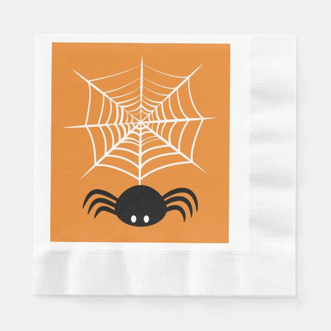 Serviette En Papier Toile d'araignée Halloween (Devant)