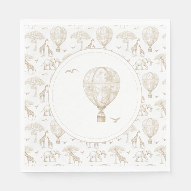 Serviette En Papier Toile de Baby shower classique Little Wild (Devant)