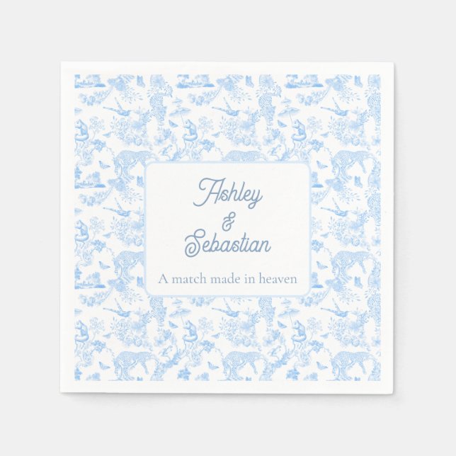 Serviette En Papier Toile de Chinoiserie de la Jungle de Preppy (Devant)