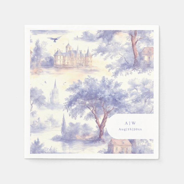 Serviette En Papier Toile de jouy Art (Devant)