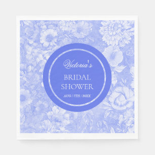 Serviette En Papier Toile Florale Élégante Baby Shower de Mariée