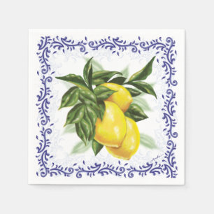 Serviette En Papier Toile Lemons Cocktail Napkins