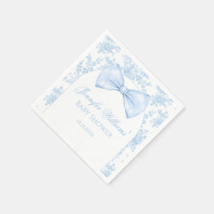 Serviette En Papier Toile Mignon Cravate Bleue Chic Fête Bébé Garçon P