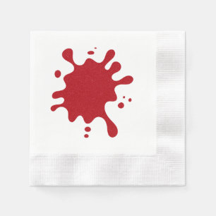 Serviette En Papier Tomate Red Paint Splatter Cocktail Napkin (Personn
