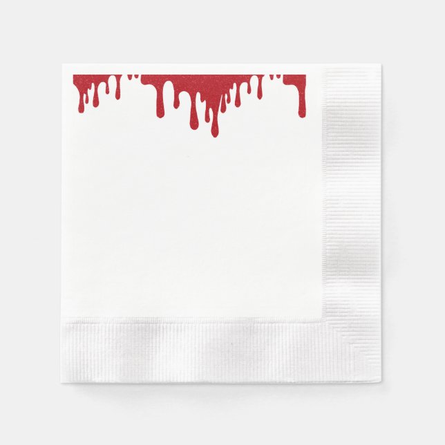 Serviette En Papier Tomato Red Drip Party Paper Napkin – Customizable (Devant)