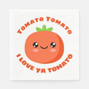 Serviette En Papier Tomato Tomato Je t'aime Tomate