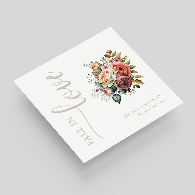 Serviette En Papier Tomber amoureux de ces Mariages personnalisables (Fall in Love with These Customizable Wedding Napkins)