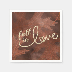 Serviette En Papier Tomber amoureux de l'automne   Rustique Boho Chic 