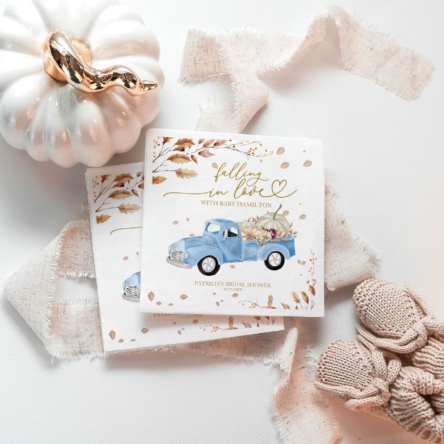 Serviette En Papier Tomber Amoureux Fête de Naissance Garçon (Créateur téléchargé)