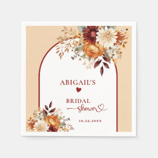 SERVIETTE EN PAPIER TOMBER AMOUREUX FLEURAL ARCH BRIDAL SHOWER