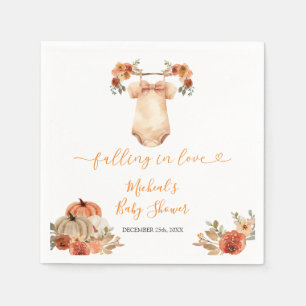 Serviette En Papier Tomber Dans L'Amour Baby shower Floral Vêtements B