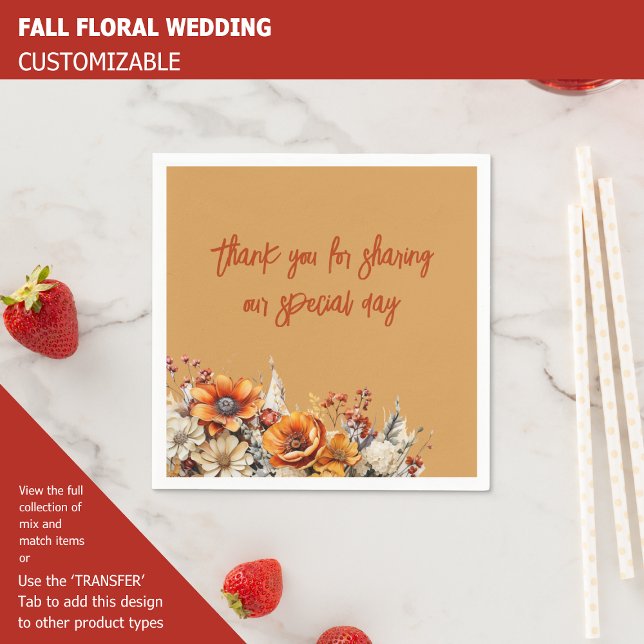 SERVIETTE EN PAPIER TOMBER FLORAL (Créateur téléchargé)