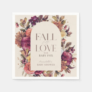 Serviette En Papier Tombez amoureux Couronne d'automne Arc Baby Shower