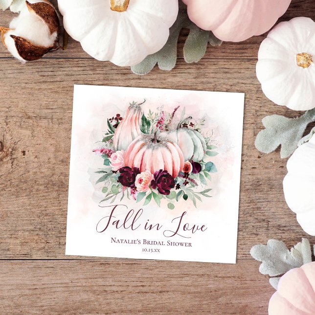 Serviette En Papier Tombez amoureux de citrouille (Créateur téléchargé)