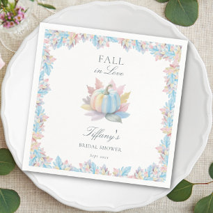 Serviette En Papier Tombez amoureux de la douche de mariée citrouille 