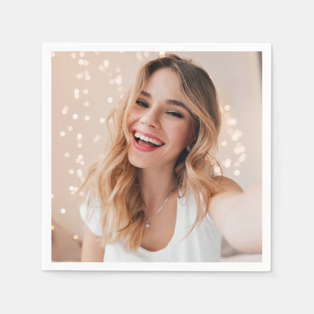 Serviette En Papier Ton visage pour un anniversaire (Devant)