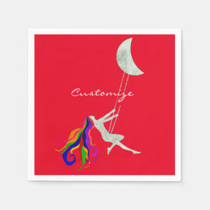 Serviette En Papier Tonnerre à tête rouge pivotante Lune