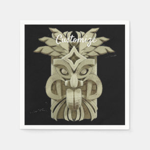 Serviette En Papier Tonnerre sculpté Tiki