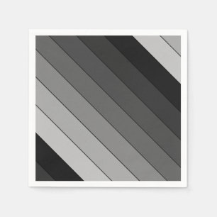 Serviette En Papier Tons de Gris Motif Élégant