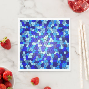 Serviette En Papier Tons de verre de couleur bleue par Shirley Taylor
