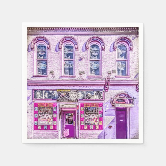 Serviette En Papier Tootsie's Orchid Lounge Cocktail Serviettes (Devant)