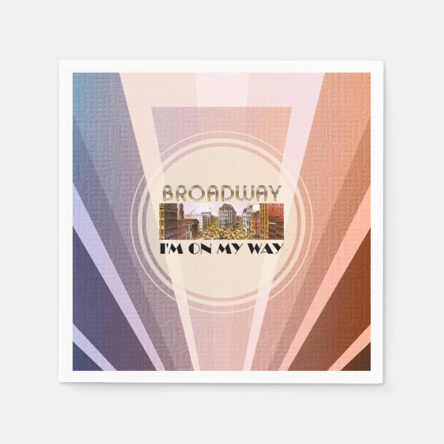 Serviette En Papier TOP Broadway Star Napkins (Devant)