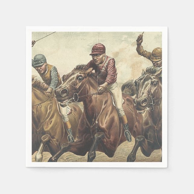 Serviette En Papier TOP Horse Racing (Devant)