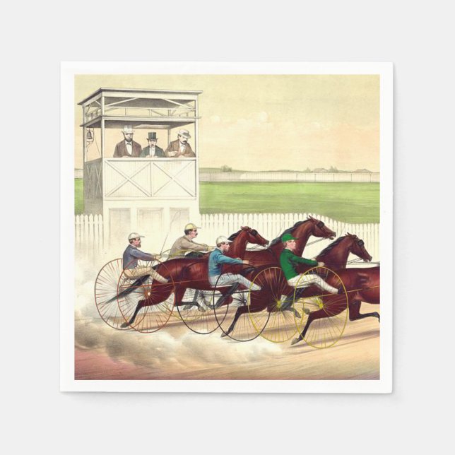 Serviette En Papier TOP Horse Racing Life (Devant)