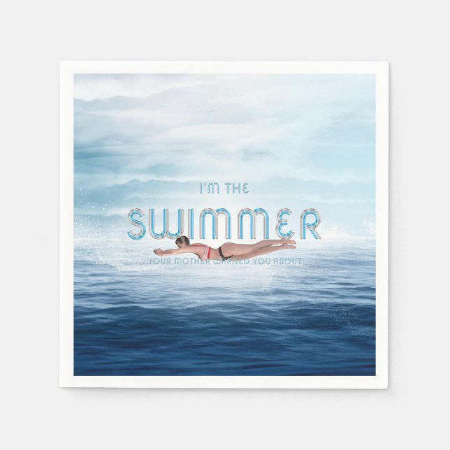 Serviette En Papier TOP Je suis le nageur (Devant)