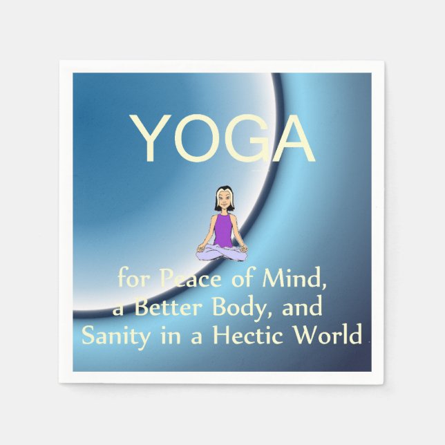 Serviette En Papier TOP Yoga Slogan (Devant)