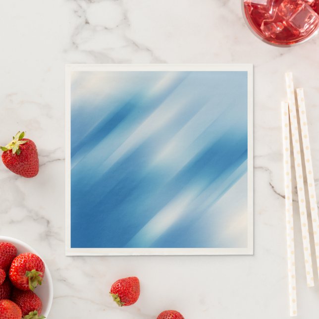 Serviette En Papier Topaze bleue (En situation)