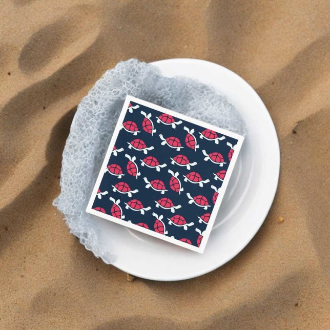 Serviette En Papier Tortue à thème foncé (dinner table napkin)