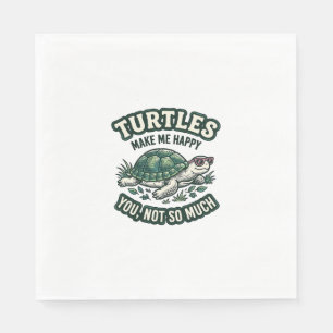 Serviette En Papier Tortue Drôle Me Rend Heureux Vintage