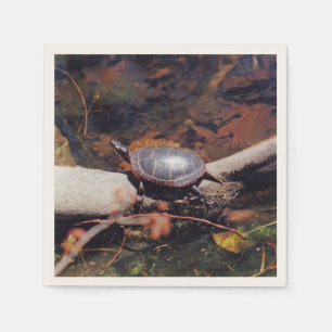 Serviette En Papier Tortue heureuse