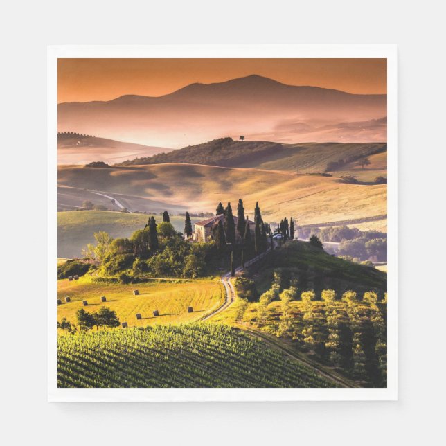 Serviette En Papier Toscane, Italie - photo de paysage (Devant)