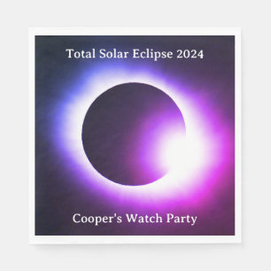 Serviette En Papier Total éclipse solaire 2024