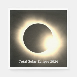 Serviette En Papier Total éclipse solaire 2024