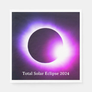 Serviette En Papier Total éclipse solaire 2024