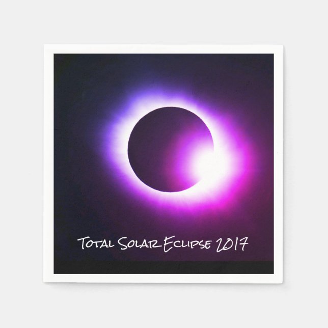Serviette En Papier Total Solaire 2017 Eclipse (Devant)