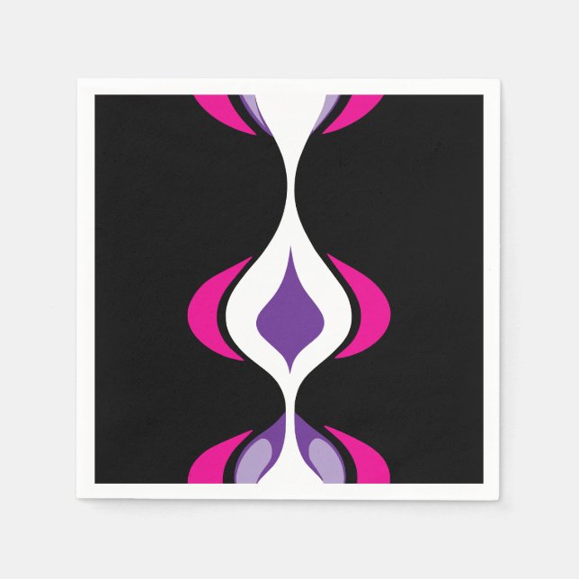 Serviette En Papier totem Inspiré du milieu du siècle (Devant)