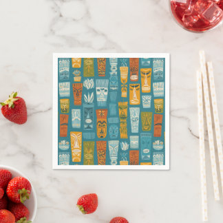 Serviette En Papier Totems Tiki Rétro