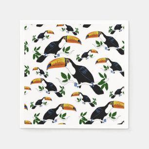 Serviette En Papier Toucans Tropicaux - Jungle Ludique