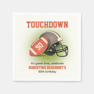 Serviette En Papier Touchdown Fifty Football Vintage 50e Anniversaire