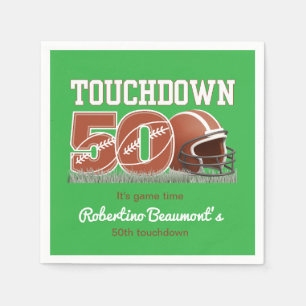 Serviette En Papier Touchdown Fifty Funny Football 50e anniversaire