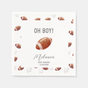 Serviette En Papier Touchdowns de football américain aquarelle bébé